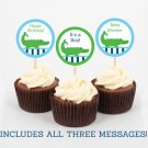 Alligator Cupcake Toppers Party Favor Tags Printable #A157