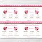 Pink Ladybug Baby Shower Baby Predictions Game Cards Printable #A122