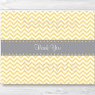 Yellow Chevron Thank You Card Printable #A356