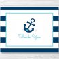 Nautical Blue Anchor Thank You Card Printable #A222