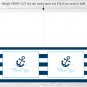 Nautical Blue Anchor Thank You Card Printable #A222