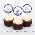 Lavender Butterfly Garden Cupcake Toppers Party Favor Tags Printable #A218