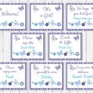 Lavender Butterfly Garden Baby Shower Table Signs - 8 Printable Signs #A218