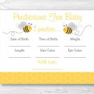 Bumble Bee Baby Shower Baby Predictions Game Cards Printable #A359