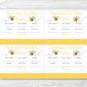 Bumble Bee Baby Shower Baby Predictions Game Cards Printable #A359
