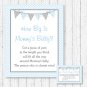Blue Chevron How Big Is Mommys Belly Baby Shower Game #A260
