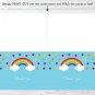 Rainbow Hearts Thank You Card Printable #A190