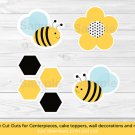 Bumble Bee Party Cutouts Decorations Printable #A134