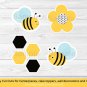 Bumble Bee Party Cutouts Decorations Printable #A134