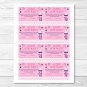 Pink Chevron Butterfly Printable Baby Shower "Guess How Many?" Game Cards #A249