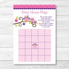 Pink & Purple Owl Printable Baby Shower Bingo Cards #A133