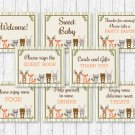 Woodland Animals Baby Shower Table Signs - 8 Printable Signs #A191