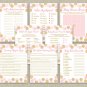 Blush Pink & Gold Glitter Dots Baby Shower Games Pack - 8 Printable Games #A380