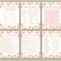 Blush Pink & Gold Glitter Dots Baby Shower Games Pack - 8 Printable Games #A380
