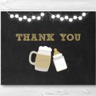 BaByQ Baby Is Brewing Beer & BBQ Thank You Card Printable #A371