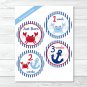 Nautical Crab Monthly Milestone DIY You Print PDF Stickers & Iron On Transfers #A182