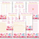 Pink Under The Sea Baby Shower Games Pack - 8 Printable Games #A262