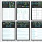 Bow Tie Chalkboard Baby Shower Games Pack - 8 Printable Games #A382