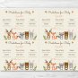 Woodland Forest Animals Baby Shower Baby Predictions Game Cards Printable #A191