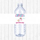 Gymnastics Birthday Party Printable Water Bottle Labels #A383