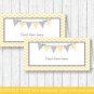 Yellow Chevron Buffet Tent Cards & Place Cards Editable PDF #A356