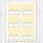 Yellow Chevron Buffet Tent Cards & Place Cards Editable PDF #A356