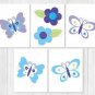 Lavender Butterfly Garden Party Cutouts Decorations Printable #A218