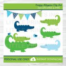 Preppy Alligator Clipart #A157