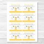 Bumble Bee Printable Baby Shower "Guess How Many?" Game Cards #A134