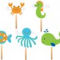 Blue Under The Sea Party Cutouts Decorations Printable #A237