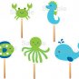 Blue Under The Sea Party Cutouts Decorations Printable #A237