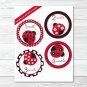 Little Red Ladybug Monthly Milestone DIY You Print PDF Stickers & Iron On Transfers #A177