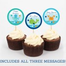 Blue Under The Sea Nautical Printable Cupcake Toppers Party Favor Tags #A237