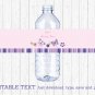Pink & Purple Butterfly Water Bottle Labels Printable Editable PDF #A220