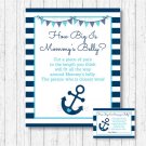 Nautical Anchor How Big Is Mommys Belly Baby Shower Game #A222