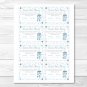 Blue Twinkle Star Printable Baby Shower "Guess How Many?" Game Cards #A362