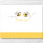 Yellow & Grey Bumble Bee Gender Neutral Thank You Card Printable #A359