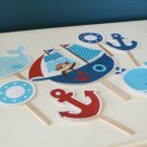 Nautical Pirate Whale Party Cutouts Decorations Printable #A287 DIY You Print