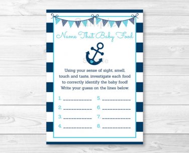 Nautical Anchor Name That Baby Food Baby Shower Game Printable #A222