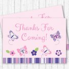 Pink & Purple Butterfly Party Favor Thank You Tags #A220