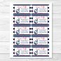 Nautical Anchor Blue & Red Printable Baby Shower Diaper Raffle Tickets #A259