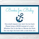 Nautical Anchor Printable Baby Shower Book Request Cards #A222