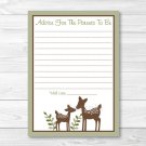 Woodland Baby Deer Printable Baby Shower Mommy Advice Cards #A131