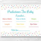 Baby Sprinkle Rainbow Blue Baby Shower Baby Predictions Game Cards Printable #A386
