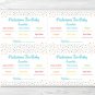 Baby Sprinkle Rainbow Blue Baby Shower Baby Predictions Game Cards Printable #A386