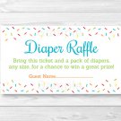 Baby Sprinkle Rainbow Blue Printable Baby Shower Diaper Raffle Tickets #A386