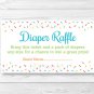 Baby Sprinkle Rainbow Blue Printable Baby Shower Diaper Raffle Tickets #A386