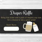 BaByQ Chalkboard Baby Is Brewing BBQ Printable Baby Shower Diaper Raffle Tickets #A371