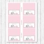 Pink Chevron Elephant Buffet Tent Cards & Place Cards Editable PDF #A186