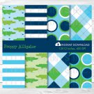 Preppy Alligator Argyle Digital Paper #A157